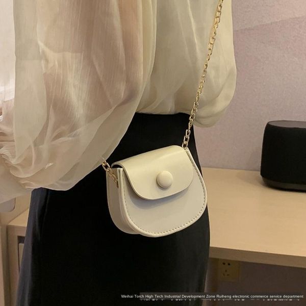 

mini female 2020 summer new fashion all-match mini age reduction ins satchel small small round bag shoulder messenger bag, White