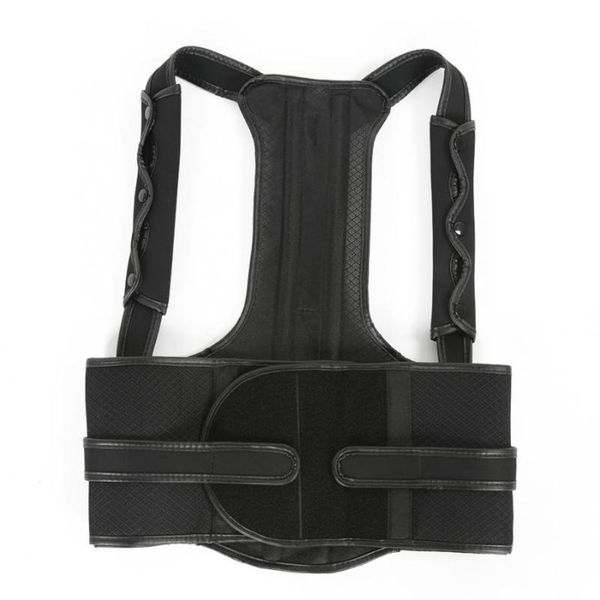 

пояс поддержки назад корректор осанки боль назад поддержка корректор осанки взрослых плечи с регулируемыми ремнями, Black;blue