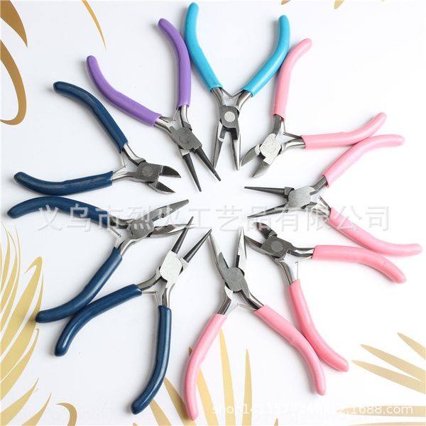 

mini diy tools jewelry tools high carbon 45 steel tool 4.5 inch pink pointed-nose pliers diy jewelry pliers, Silver