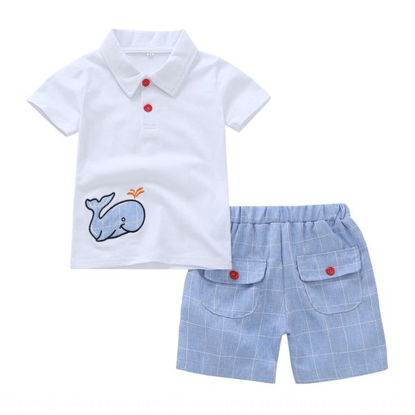 

new children's t-shirt children's clothing cartoon t-shirt short-sleeved shorts sports boy's clothing set
