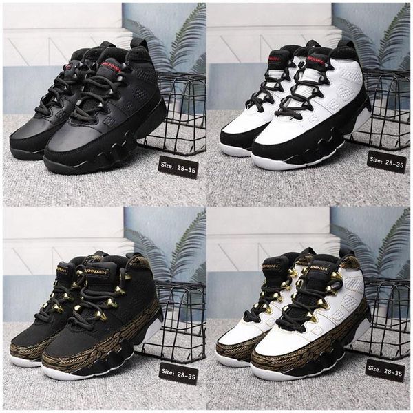 

20202020 новые оптовые 9s la oreo дети баскетбол обувь черный белый обуви space j, Black