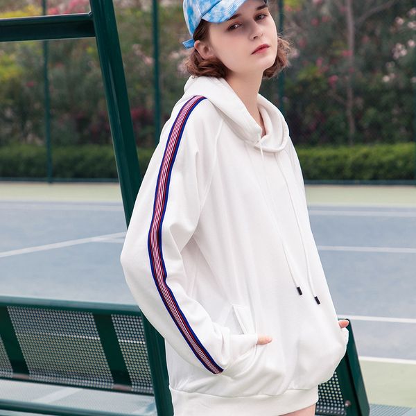 

mens hoodies 2020 new arrival fashion casual long sleeves o-neck bright stripes design sweatshirts, Black