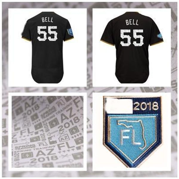 

2018 spring training pittsburgh 55 josh bell blank mens womens kids custom coolbase flexbase baseball jerseys, Blue;black