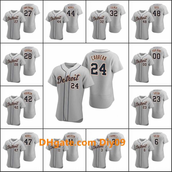 

detroittigers men #24 miguel cabrera 28 niko goodrum 48 matthew boyd women youth custom gray authentic 2020 road jersey, Black