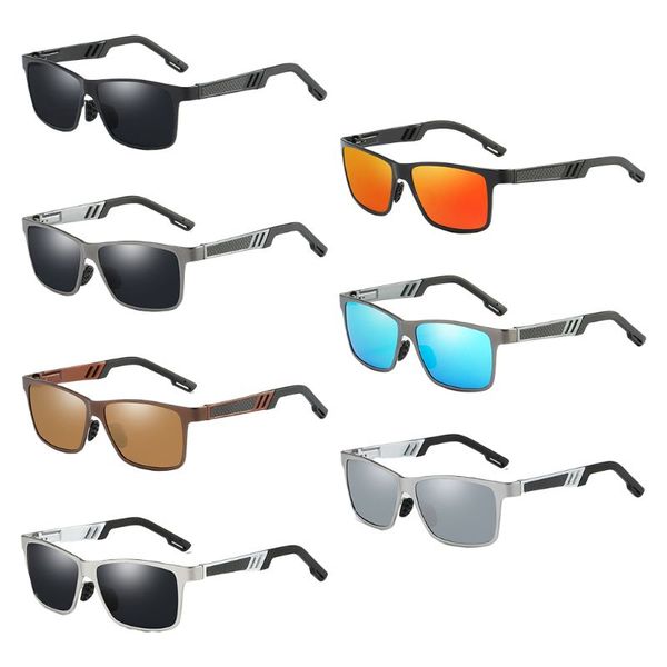

vintage men polarized sunglasses metal framework sun glasses gift silver frame colors lens cool square sunglasses decor, White;black