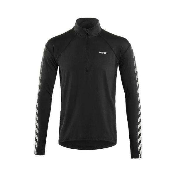 

men running t shirts sports fitness long sleeves reflective jacket gym soccer basketball outdoor training run jogging clothes, Black;blue