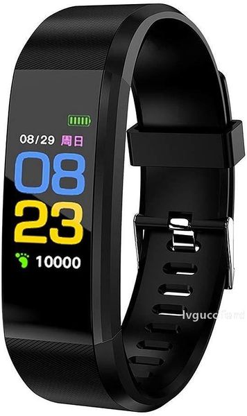 

115 plus color screen smar twatch wristband bracelet heart rate fitness tracker sleep monitor watch