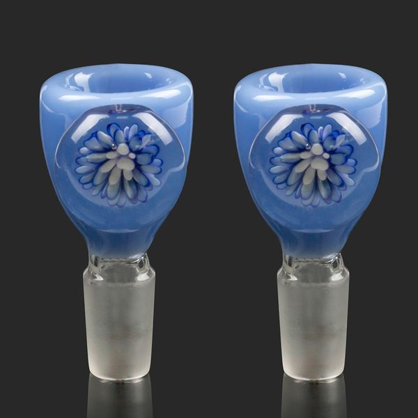 Art Design Raucherzubehör Glasschüssel Blumen in Blasenkugel 14 mm 18 mm männlich für Wasserpfeife Bong