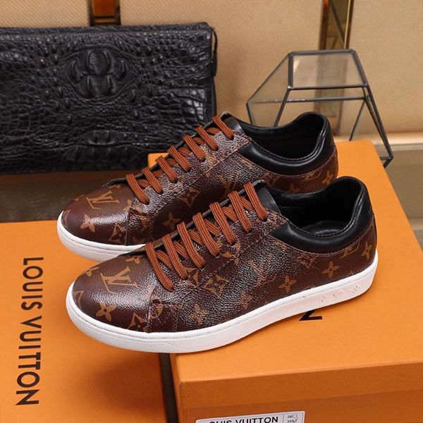 

luxembourg sneaker new arrival mens shoes comfortable luxury shoes lace -up low vintage designer men shoes with origin box, Black