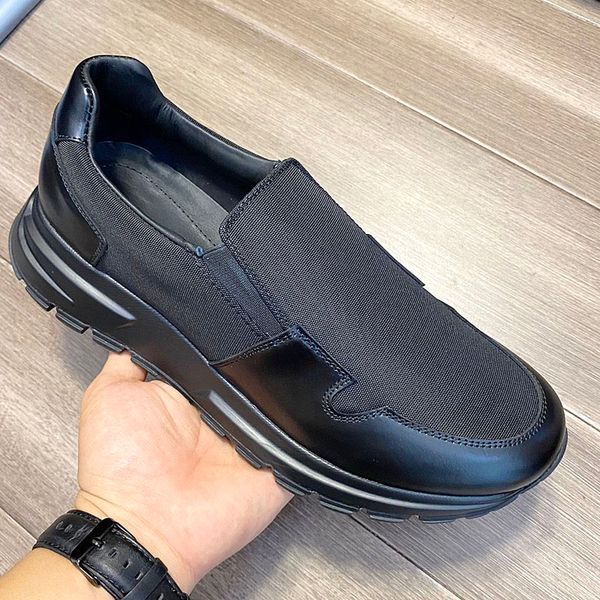 

the new highquality mens heavybottomed leather sports shoes canvas casual shoes comfortable sports shoes design men's casual leather qw, Black