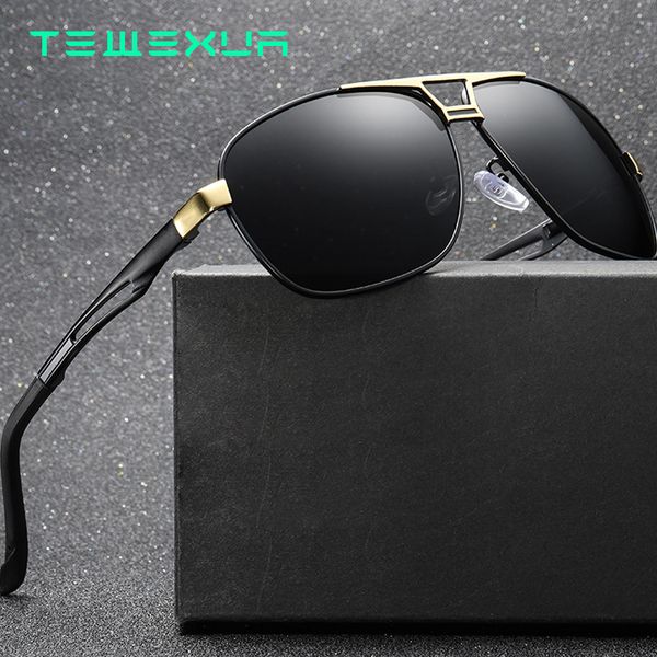 

tewexua 2020 men and women fashion new pilot style polarized sunglasses cool sunglasses driving fishing glasses uv400, White;black
