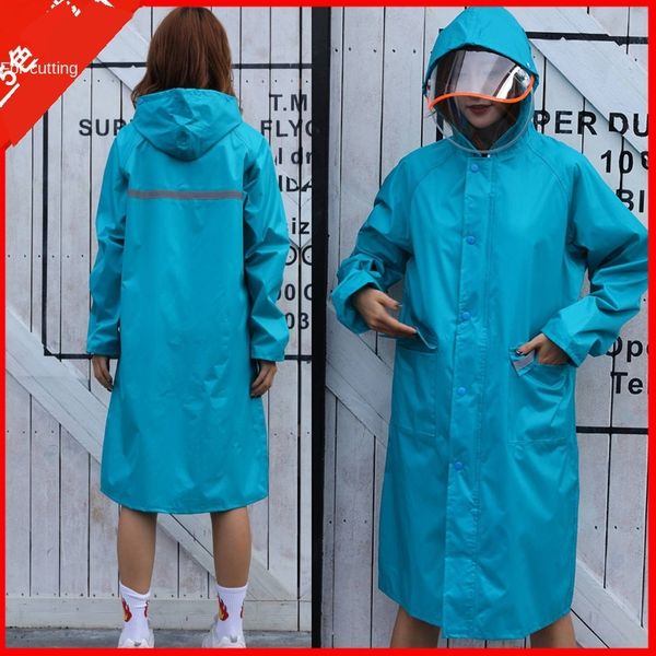 

4wjjs hiking mountaineering long raincoat men's style long full body female riding travel single one-piece fashion thickened outdoor wa, Red;brown