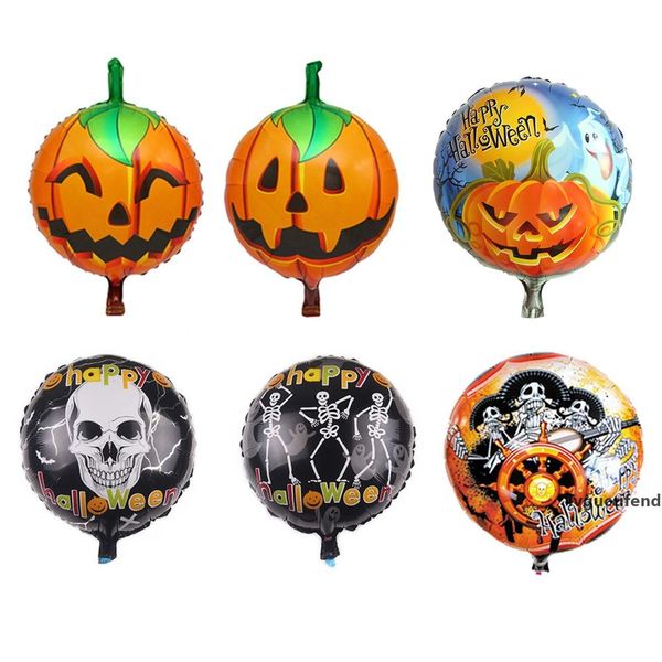 

18inch halloween pumpkin ghost skull balloons halloween decorations foil helium balloon inflatable toys party supplies jk1909