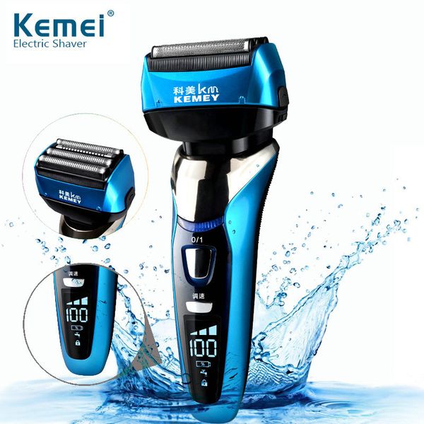 

2016 kemei 8150 rechargeable electric shaver 3d floating four blade shaving electronic razor face care mens beard shaving machine hgxin