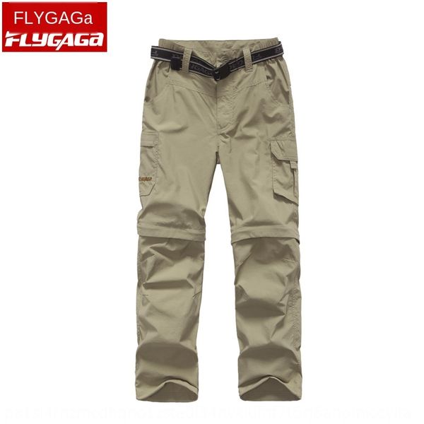 

american size children's quick-drying and trousers kids cargo two-piece pants detachable breathable outdoor hiking quick-drying pants, Gray;blue