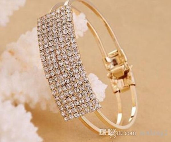 

luxury jewelry rosegold color bracelet simple diamond vintage accessories for women love gift fashion ing, Black