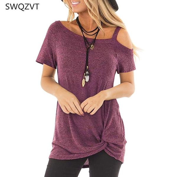 

2020 new women t-shirt spring summer casual short sleeve off shoulder ladies tees fashion female clothing women t shirt t200613, White