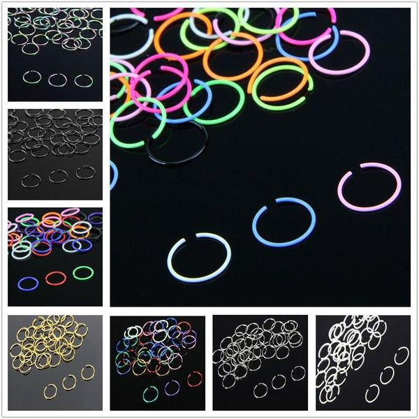 

50pcs/lot factory direct nose rings beads nose nail earrings stainless steel nose ring body puncture indian jewelry women t200507, Slivery;golden