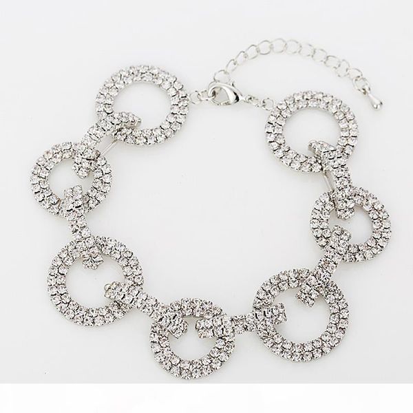 

l 2017 new factory price wholesale bracelet silver plated element austrian crystal bracelets women jewelry, Black
