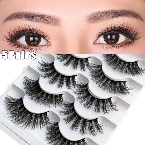 

5pairs толстые ресницы красоты глаз инструменты удлиняет ресницы 3d