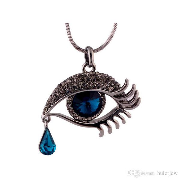 

pendant necklaces for women lover eye tear crystal necklaces chain necklace, Silver