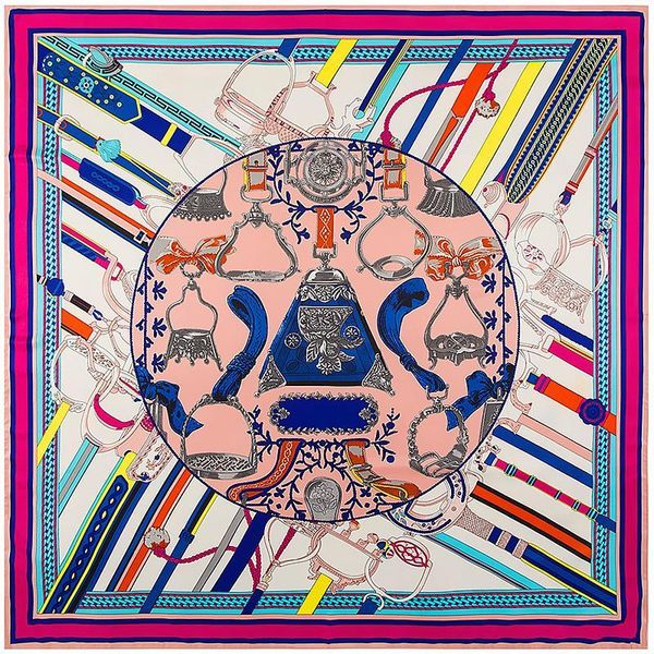 

130*130cm handmade women 100% real silk scarf shawls belt print vintage large bufandas twill silk square shawls&wraps gifts, Blue;gray