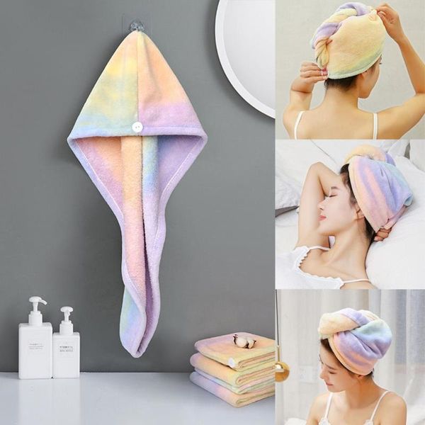 

coral velvet thickening to increase soft absorbent shower cap dry bath and sauna hair wrap towel for bathroom accessories