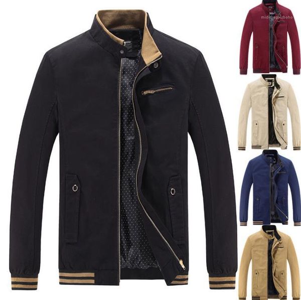 

sleeve casual mens windbreaker male jackets stand collar winter outdoor mens mens designer jacket plus size long, Black;brown