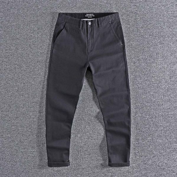 

2020 new men's casual pants four seasons slim legs long pants men's trend versatile small straight tube business trousers 0339, Black