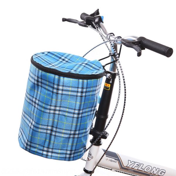 

basket with lid waterproof canvas folding canvas bicycle car special front hanging bag bicycle basket (with lid