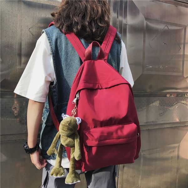 

3gjqy ancient sense girl bag female junior high school backpack student backpack korean style high school sen series ins style simple solid