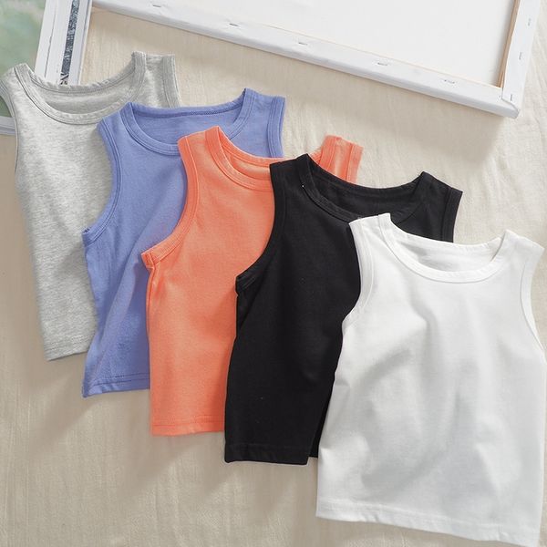 

children's 2020 new korean baby's pure cotton thin low price children's 2020 new korean baby's pure cotton thin low vest, Blue