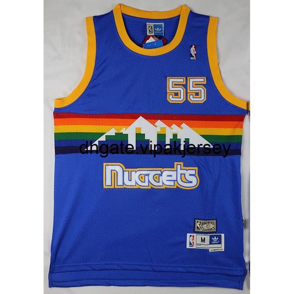 

dikembe mutombo55 blue sewn basketball jersey mens vest stitched basketball jerseys, Red