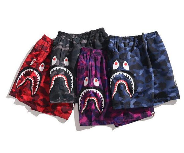 

2020 new shark mouth shorts men designer printed streetwear shorts basketball casual skateboard beach sportswear mens shorts, White;black