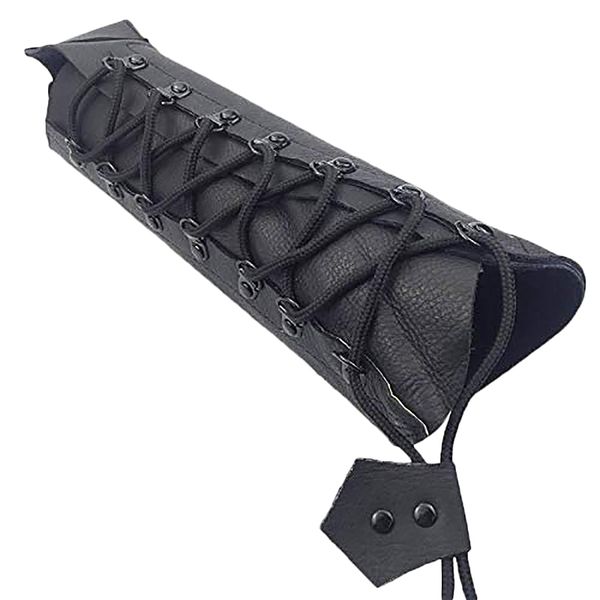 

archery arm guard protector leather arm hand protector for compound bow, Black;gray