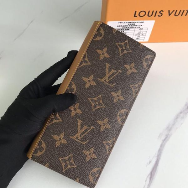 

new arrival mens leather long wallets money coin pocket luxury design wallet purses card holder men purse fast delivery