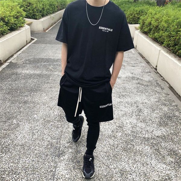 

trendy fog fear shorts fashion pants god high street of mens sports casual mesh essentials drawstring crotch bilkk, Black