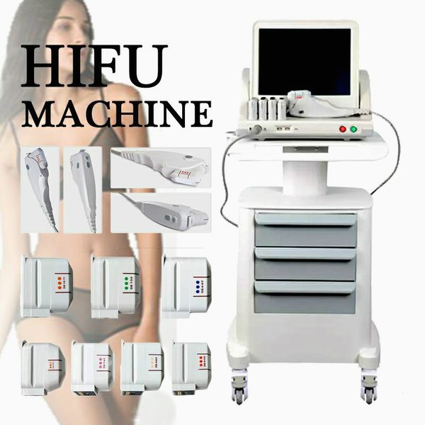 

medical grade hifu face lift machine anti-aging hifu high intensity focused ultrasound with 5 heads for whole face and body