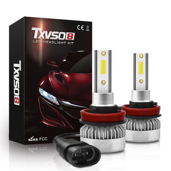 

car led light h8/h9/h11 110w 20000lm cob led car headlights full aluminum x 2