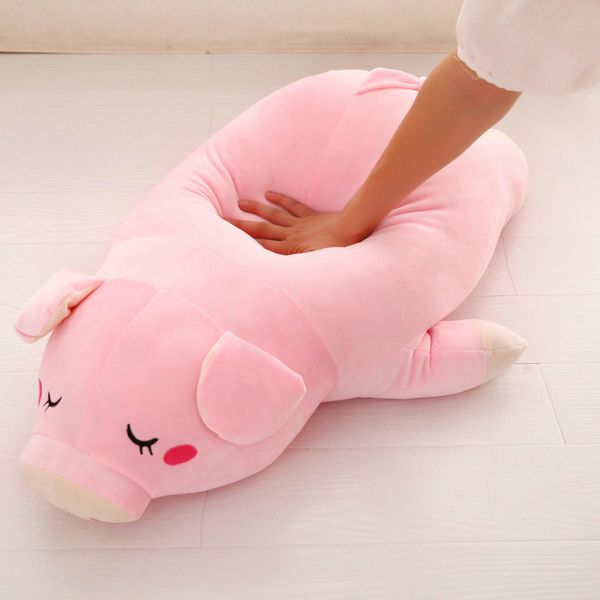 

cute soft down cotton pig plush doll stuffed pink pig doll baby software pillow gift for girlfriend 1pc 17.7in t200731