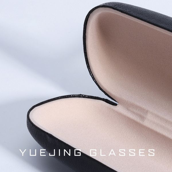 

anti-pressure myopia leather case glasses case myopia glasses pu leather box iron box, Blue