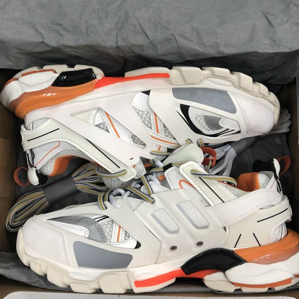 

track 3.0 triple shoes paris designer shoes tess s gomma trek luxury sneaker shoe white orange man woman clunky outdoor casual shoes, Black