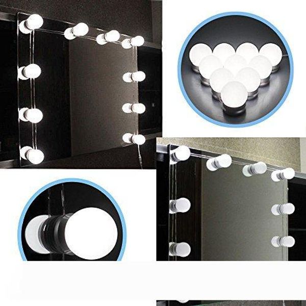 

Hollywood Style LED Vanity Mirror Lights Kit with Dimmable Light Bulbs, Lighting Fixture Strip for Makeup Vanity Table Set