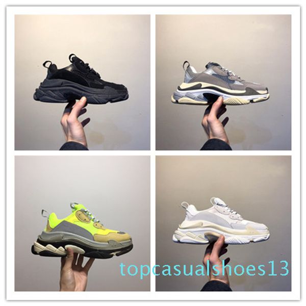 

2019 new fashion paris 17fw triple s sneakers triple-s casual dad men designer shoes womens beige black sports trainers chaussur t13