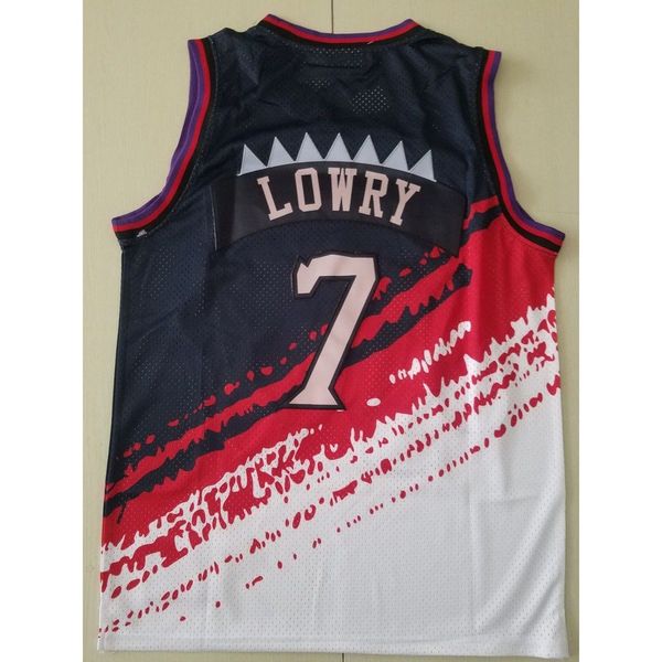 

398 basketball jerseys lowry #7 sportswears s-xxl stitched jersey, Black;white
