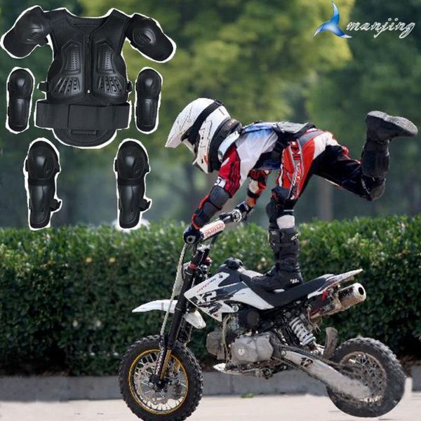 

with gift black children moto full body armor knee elbow guard outdoor sports racing equiment