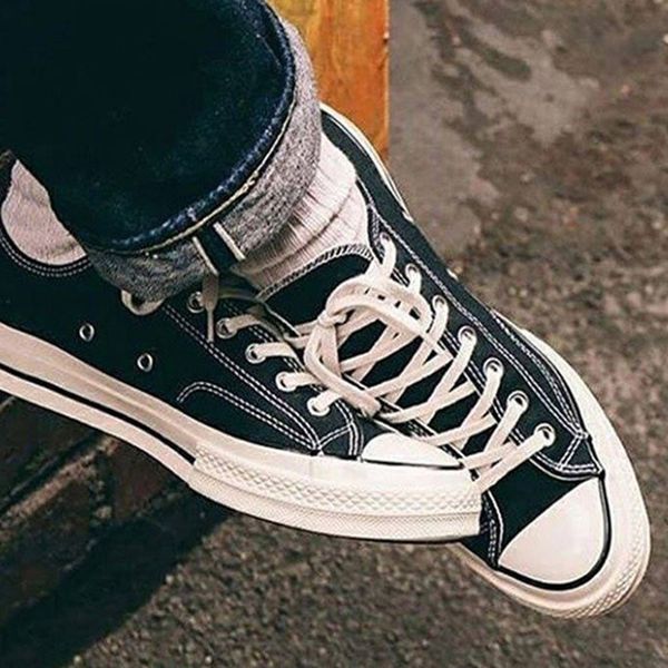 

2020 summer new classic casual canvas shoes comfortable and breathable men and women same style low-casual shoes, Black