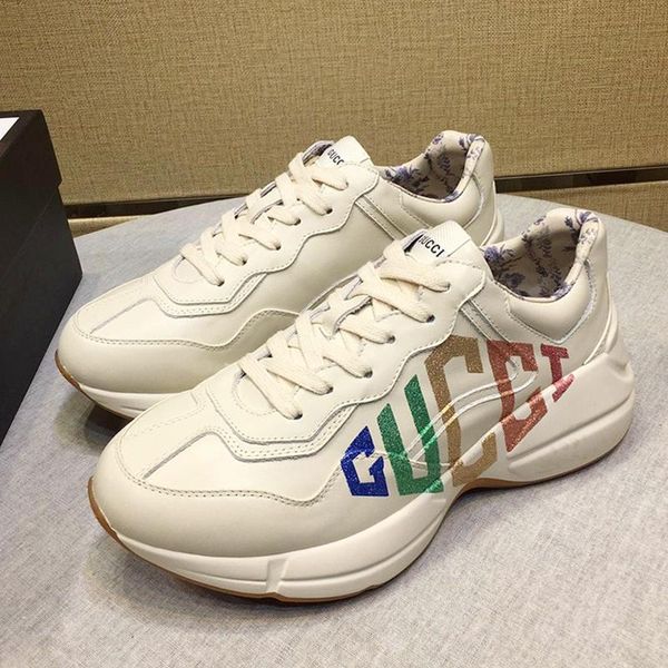 

casual womens shoes luxury trainer fashion flats sneakers footwear platform zapatos de mujer with origin box lace -up lady casual shoes g665, Black