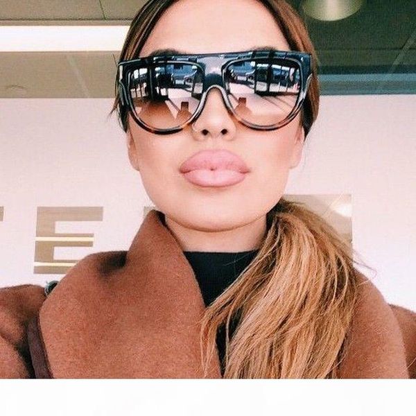 

2017 flat sun glasses for women design oversize shield sunglasses women uv400 gradient brand semicircle oculos shades female, White;black