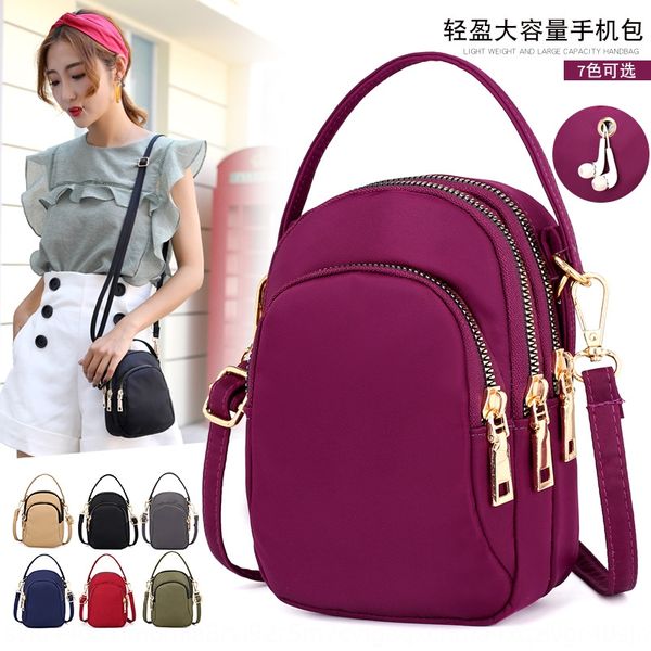 

new mobile phone mobile phone mini single shoulder portable waterproof nylon light small change bag crossbody cloth bag